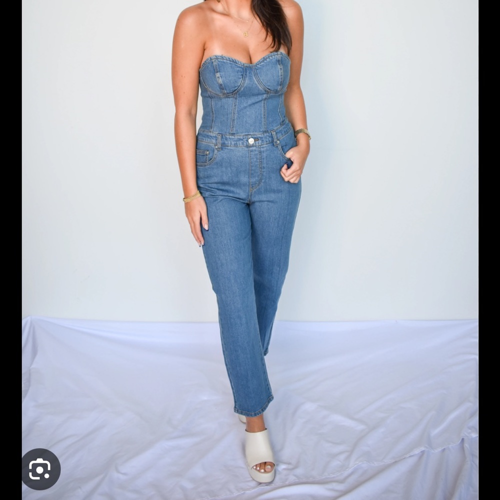 Steve Madden Women's Blue Denim Overalls